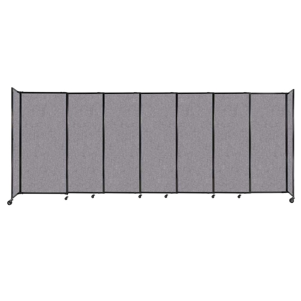 StraightWall Sliding Portable Partition 15'6" x 6' Cloud Gray Fabric